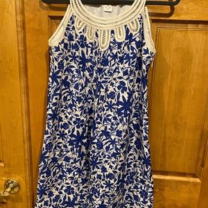 Floral Blue & White Sun Dress